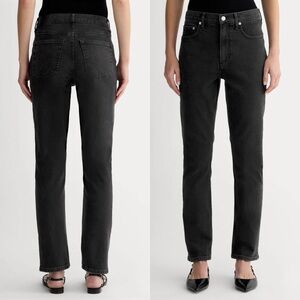 Everlane Women's The Original Curvy Cheeky Jean Size 35 Tall Black Denim NWT